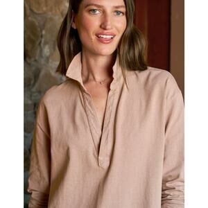 Frank & Eileen Patrick Popover Henley - Biscuit - M